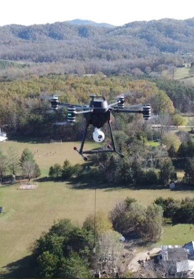 zenith aerotech tethered drone in flight