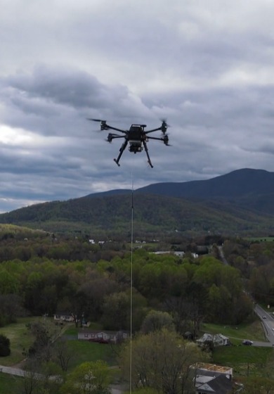 zenith aerotech tethered drone in flight